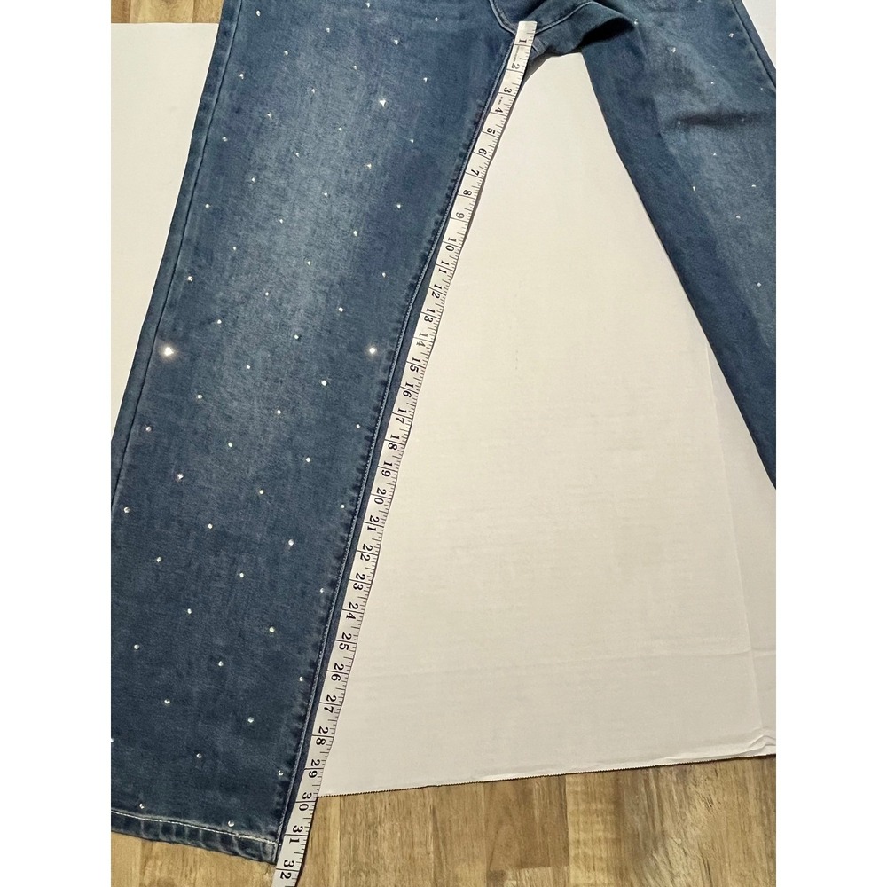 Express Rhinestone Wide Leg Jeans - Picture 3 of 8